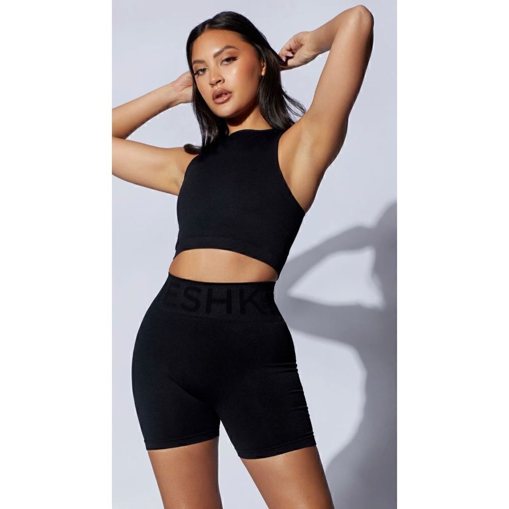 Meshki High Neck Crop